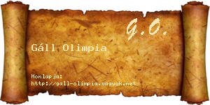 Gáll Olimpia névjegykártya